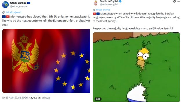 Crna Gora, Srbija i Homer SImpson