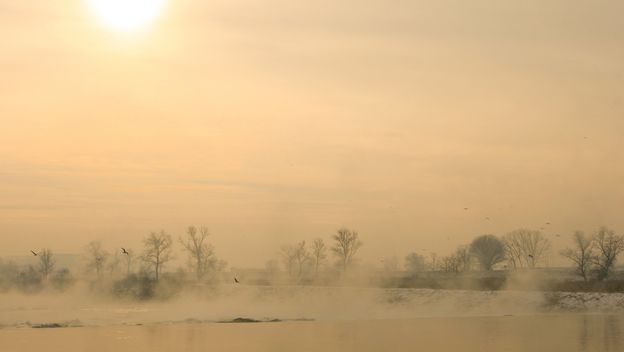 Zalazak sunca na rijeci Savi