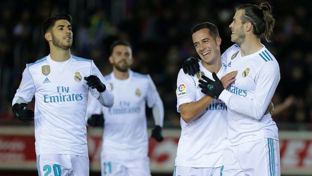 Marco Asensio, Lucas Vazquez, Gareth Bale (Foto: AFP)