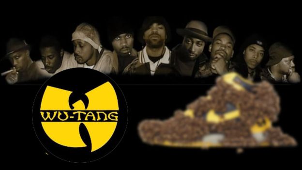 Članovi grupe Wu-Tang Clan i njihov logo i tenisice