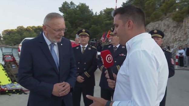 Davor Božinović i Domagoj Mikić, reporter Dnevnika Nove TV