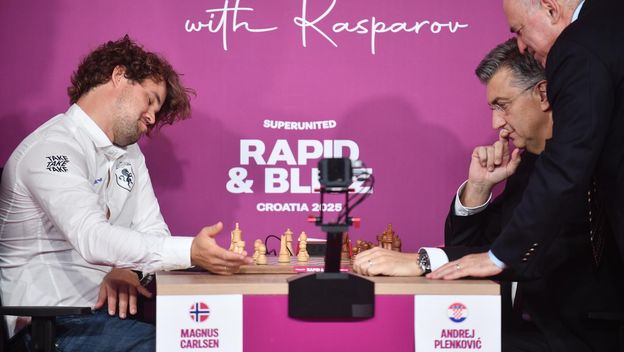 Magnus Carlsen, Andrej Plenković, Gari Kasparov