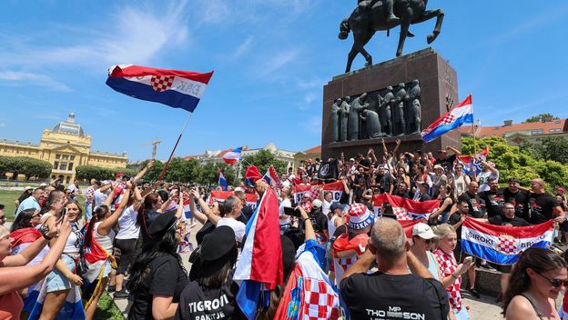 Okupljanje Thompsonovih fanova na Trgu kralja Tomislava