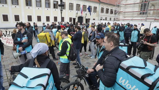 Prosvjed dostavljača koji je održan 2023. godine