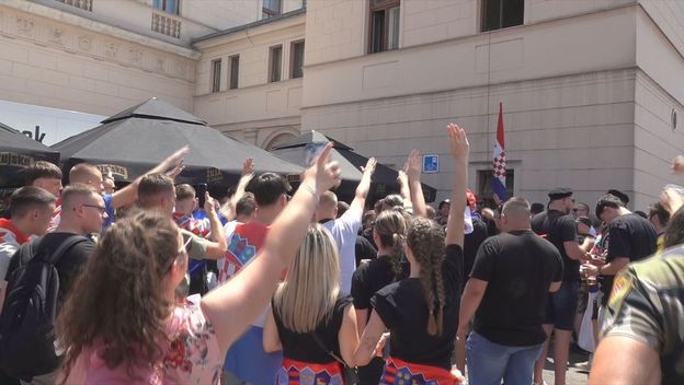 Okupljanje uoči koncerta Marka Perkovića Thompsona