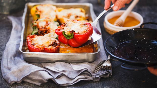 Paprike punjene povrtnim rižotom