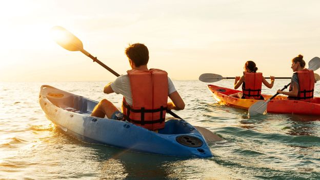 Kajakarenje - ilustracija