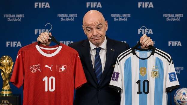 Gianni Infantino koji bira dres