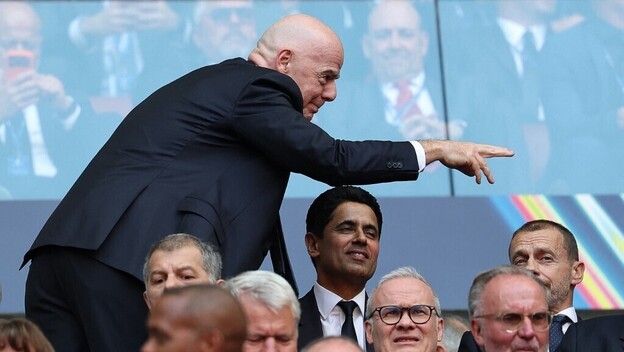 Infantino, Al-Khelaifi, Čeferin