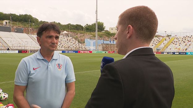 Zlatko Dalić i Stipe Antonijević, reporter Dnevnika Nove TV