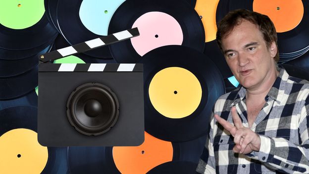 Redatelj Quentin Tarantino i redateljska klapa sa zvučnikom