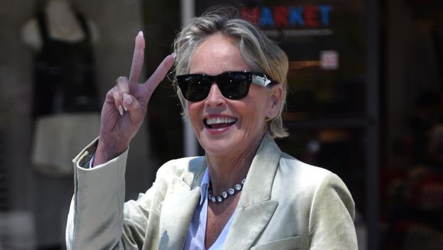 Sharon Stone u ležernom odijelu i cipelama na debelu petu - 1