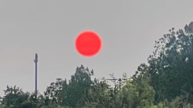 Neobičan izgled sunca na nebu