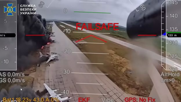 FPV dron napada ruski vojni areodorm