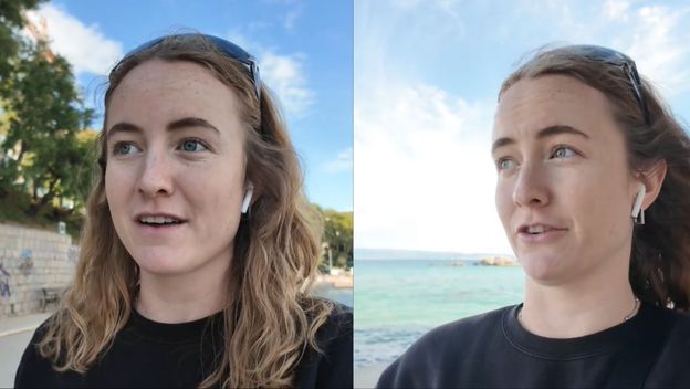 Amerikanka Madeleine Montgomery u Splitu kako komentira plaže