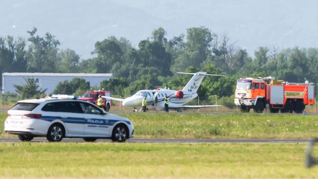 Prilikom slijetanja privatni zrakoplov Air Panonije, Cessna 525, prokliznula s piste - 1