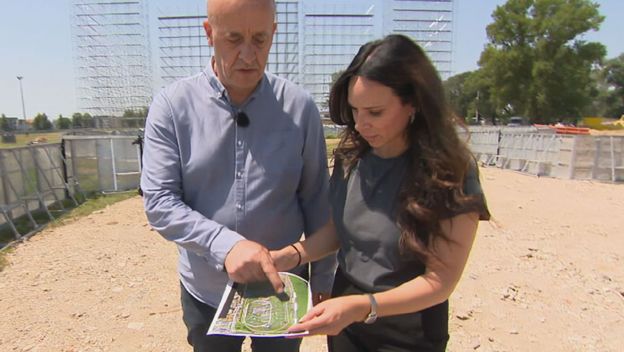 Zdravko Barišić i reporterka Dnevnika Nove TV
