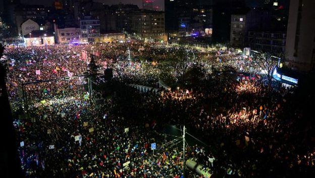 Masovni studentski prosvjed u Beogradu 15. ožujka