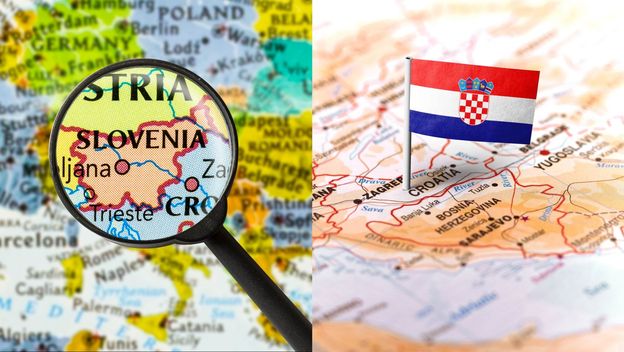 Karta Hrvatske i Slovenije
