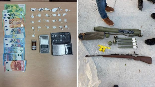 Droga i oružje koje je pronašla policija