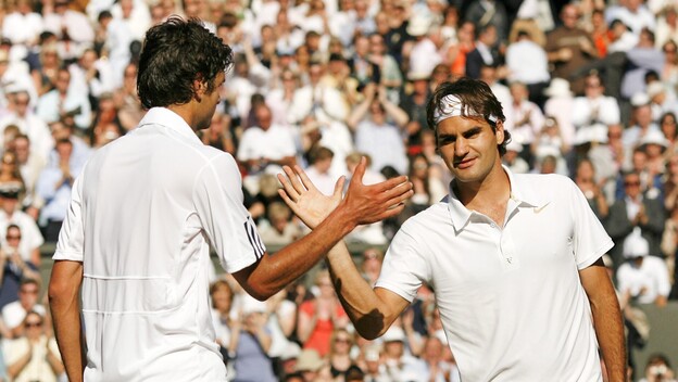 Mario Ančić i Roger Federer