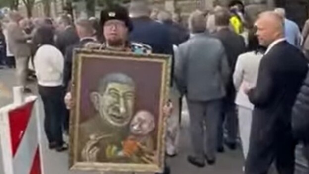 Semjon Skrepetski na prosvjedu u Berlilnu