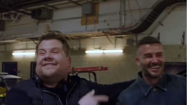 David Beckham i James Corden (Foto: Screenshot)