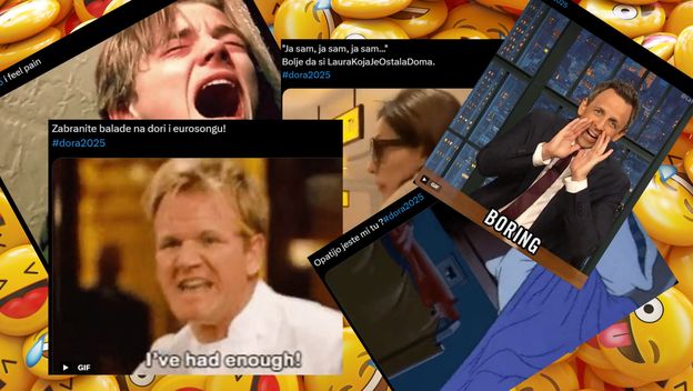 Reakcije publike na Doru 2025 na X-u