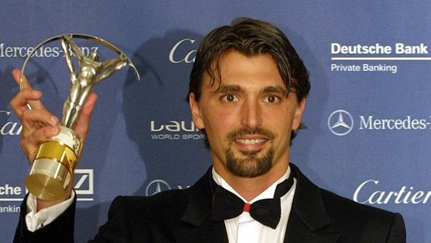 Goran Ivanišević s nagradom Laureus 2002. godine