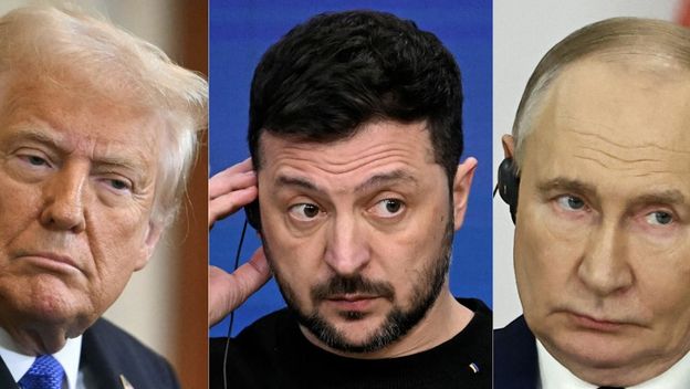 Trump, Zelenski, Putin