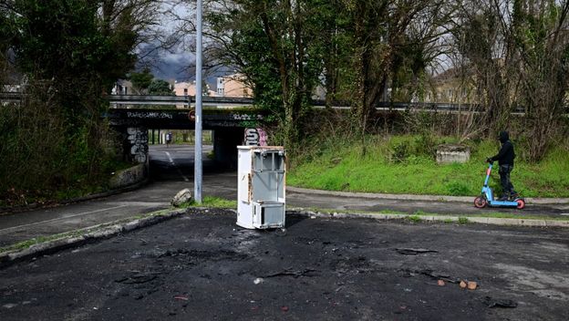 Mjesto na kojem je pronađen izgoren automobil napadača