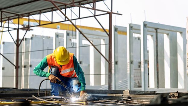 Radnik na gradilištu, ilustracija