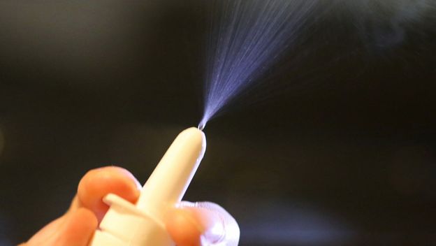 Sprej za nos, ilustracija