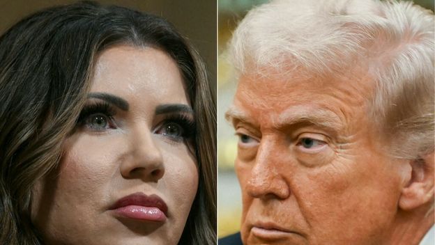 Kristi Noem i Donald Trump