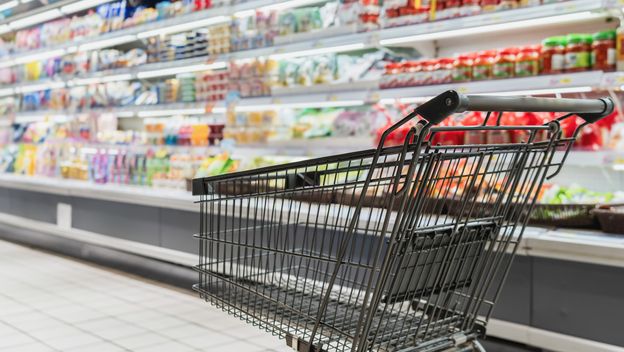 Kolica u trgovini, ilustracija