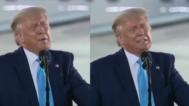 Američki predsjednik Donald Trump pri održavanju govora