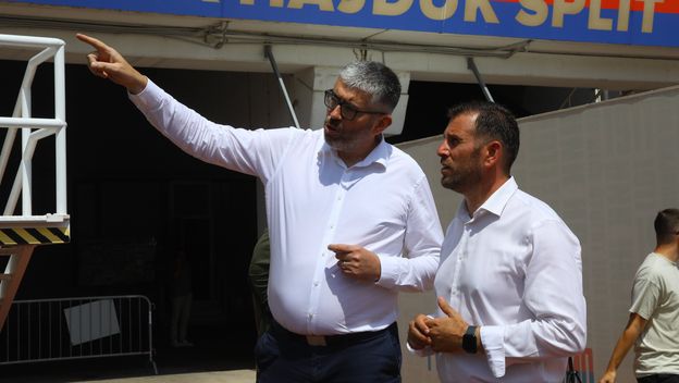 Hajdukov predsjednik Ivan Bilić i splitski gradonačelnik Tomislav Šuta