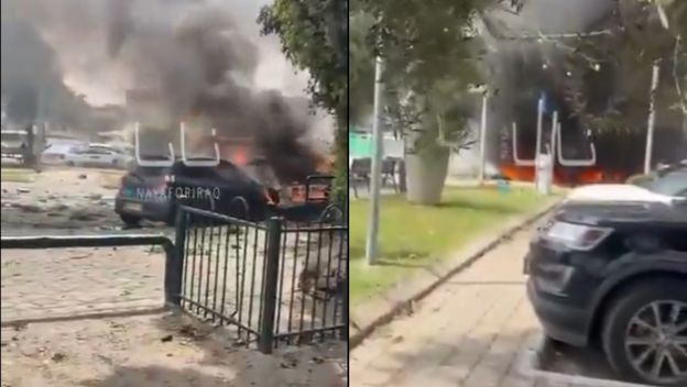 Gore automobili u Jeruzalemu