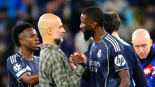 Pep Guardiola i Antonio Rudiger