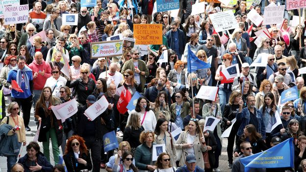 Prosvjed obrazovnih sindikata 2025. godine