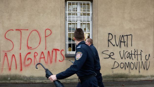 Grafit protiv migranata u Zagrebu