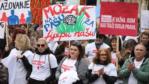 Prosvjed sindikata u Zagrebu - 3