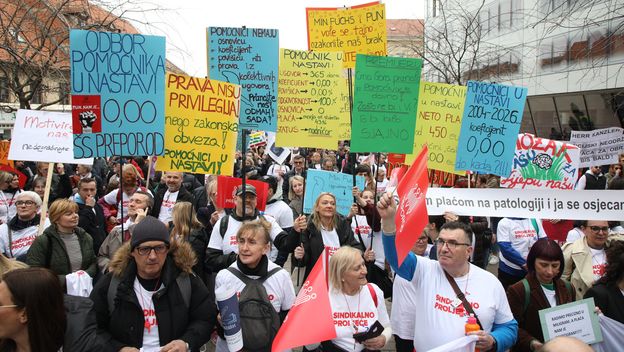 Prosvjed sindikata u Zagrebu - 9
