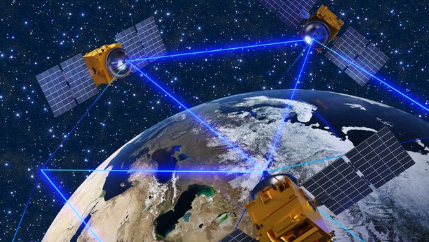 Mreža satelita, ilustracija