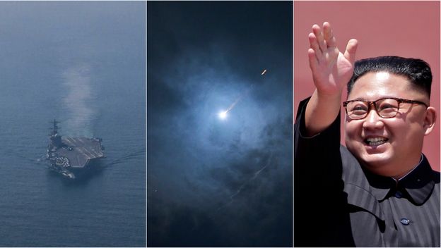 USS Abraham Lincoln, iranski projektil, Kim Jong Un
