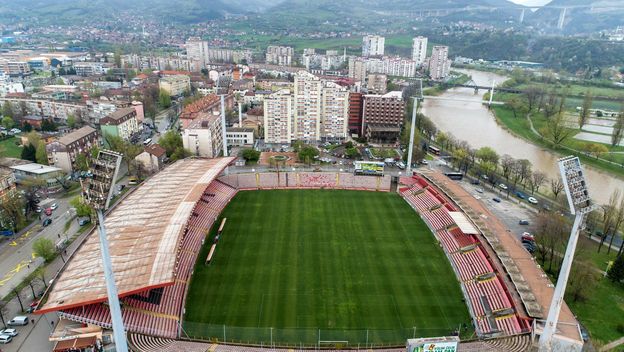 Pogled na stadion Bilino polje u Zenici