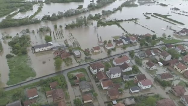 Poplave u Prijedoru (Foto: Screesnhot/Darko Vujasinović video)