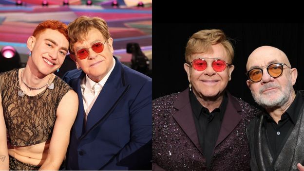 Elton John, Olly Alexander, Bernie Taupin poziraju zajedno