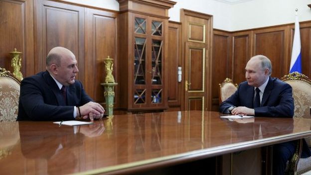Mikhail Mishustin i Vladimir Putin