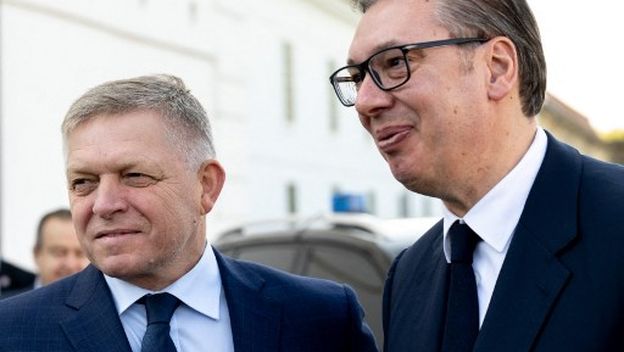 Slovački premijer Robert Fico i srbijanski predsjednik Aleksandar Vučić